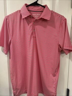 Striped Red & White Kids Polo Shirt